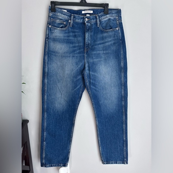 Calvin Klein Premium Italian Denim Men’s Loose Straight Leg Dad Jeans Blue Sz 32 - Picture 1 of 12